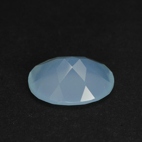 Calcedonio naturale blu da 2,25 ct, trasparente, trasparente/traslucido