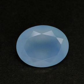 Calcedonio naturale blu da 2,25 ct, trasparente, trasparente/traslucido