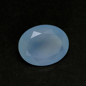Calcedonio naturale blu da 2,25 ct, trasparente, trasparente/traslucido
