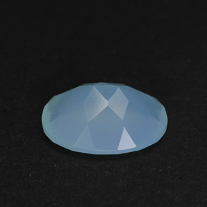 Calcedonio naturale blu da 2,25 ct, trasparente, trasparente/traslucido