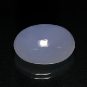 Calcedonio naturale blu da 16,32 ct, taglio ovale, traslucido