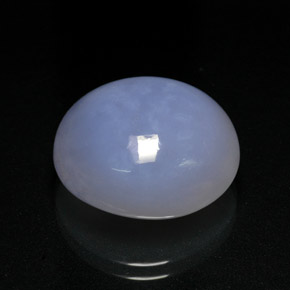 Calcedonio naturale blu da 16,62 ct, taglio ovale, traslucido