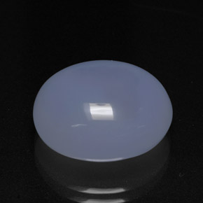 Calcedonio naturale blu da 12,69 ct, taglio ovale, traslucido