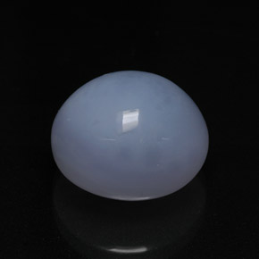 Calcedonio naturale blu da 13,49 ct, taglio ovale, traslucido