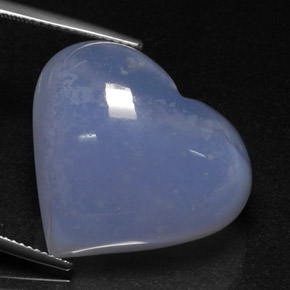 Calcedonio naturale blu da 40,12 ct, trasparente, trasparente/traslucido