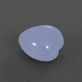 Calcedonio Blu Lavanda naturale da 4.69 ct, A forma di cuore, Traslucido