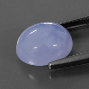 Calcedonio naturale blu da 5,50 ct, trasparente, trasparente/traslucido
