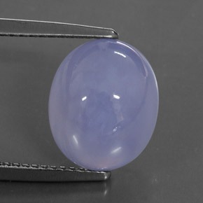Calcedonio naturale blu da 5,65 ct, trasparente, trasparente/traslucido