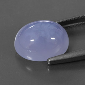 Calcedonio naturale blu da 5,65 ct, trasparente, trasparente/traslucido