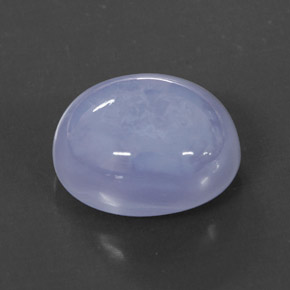 Calcedonio naturale blu da 6,03 ct, taglio ovale, traslucido