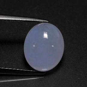 Calcedonio naturale blu da 4,76 ct, trasparente, trasparente/traslucido