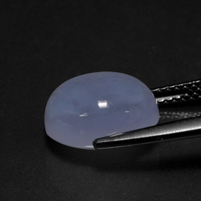 Calcedonio naturale blu da 4,76 ct, trasparente, trasparente/traslucido