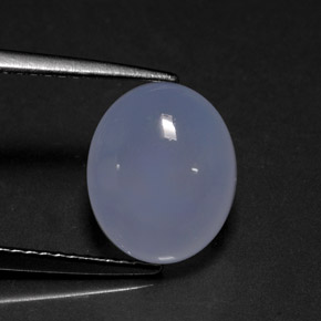 Calcedonio naturale blu da 3,90 ct, trasparente, trasparente/traslucido