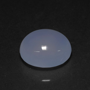Calcedonio naturale blu da 4,20 ct, trasparente, trasparente/traslucido