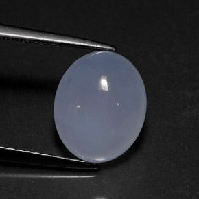 Calcedonio naturale blu da 3,94 ct, trasparente, trasparente/traslucido
