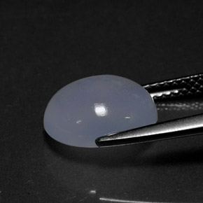 Calcedonio naturale blu da 3,94 ct, trasparente, trasparente/traslucido