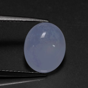 Calcedonio naturale blu da 4,03 ct, trasparente, trasparente/traslucido