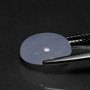 Calcedonio naturale blu da 4,03 ct, trasparente, trasparente/traslucido