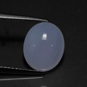 Calcedonio naturale blu da 3,97 ct, trasparente, trasparente/traslucido