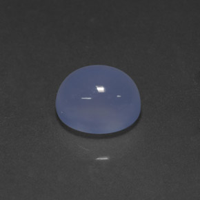 Calcedonio naturale blu da 5,09 ct, trasparente, trasparente/traslucido