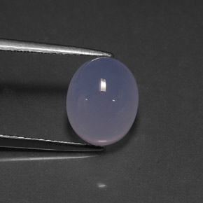 Calcedonio naturale blu da 5,27 ct, trasparente, trasparente/traslucido