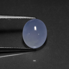 Calcedonio naturale blu da 4,73 ct, trasparente, trasparente/traslucido