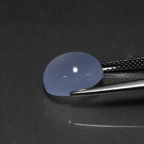 Calcedonio naturale blu da 4,73 ct, trasparente, trasparente/traslucido