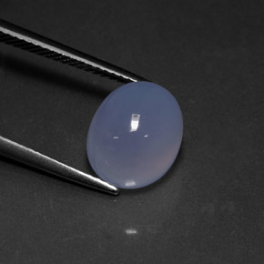 Calcedonio naturale blu da 5,64 ct, trasparente, trasparente/traslucido