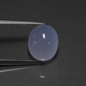 Calcedonio naturale blu da 4,75 ct, trasparente, trasparente/traslucido