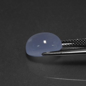 Calcedonio naturale blu da 4,75 ct, trasparente, trasparente/traslucido