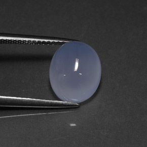 Calcedonio naturale blu da 5,06 ct, trasparente, trasparente/traslucido