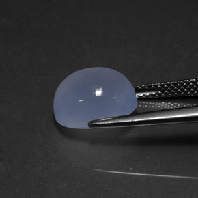 Calcedonio naturale blu da 5,06 ct, trasparente, trasparente/traslucido