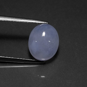 Calcedonio naturale blu da 4,27 ct, trasparente, trasparente/traslucido