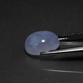 Calcedonio naturale blu da 4,27 ct, trasparente, trasparente/traslucido