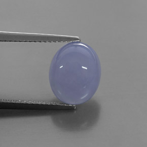 Calcedonio naturale blu da 4,34 ct, trasparente, trasparente/traslucido