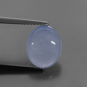 Calcedonio naturale blu da 3,58 ct, trasparente, trasparente/traslucido