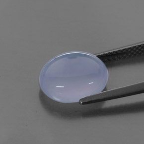 Calcedonio naturale blu da 3,58 ct, trasparente, trasparente/traslucido