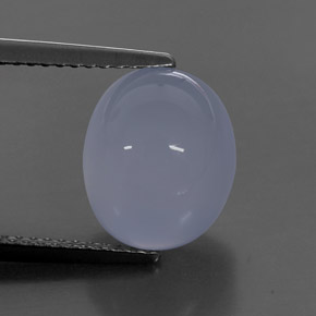 Calcedonio naturale blu da 5,03 ct, trasparente, trasparente/traslucido