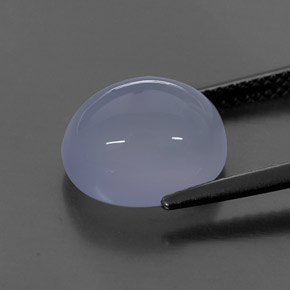 Calcedonio naturale blu da 5,03 ct, trasparente, trasparente/traslucido