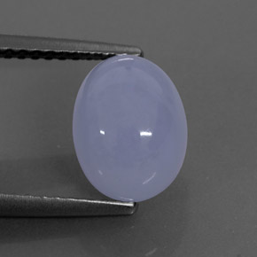 Calcedonio naturale blu da 2,70 ct, trasparente, trasparente/traslucido