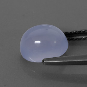 Calcedonio naturale blu da 2,70 ct, trasparente, trasparente/traslucido