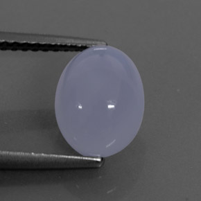 Calcedonio naturale blu da 2,42 ct, trasparente, trasparente/traslucido