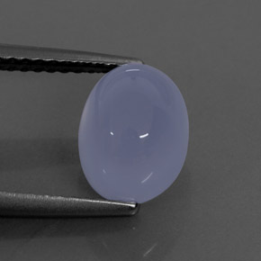 Calcedonio naturale blu da 2,72 ct, trasparente, trasparente/traslucido