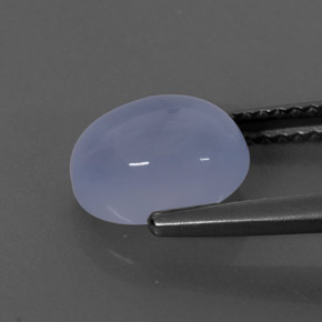 Calcedonio naturale blu da 2,38 ct, trasparente, trasparente/traslucido