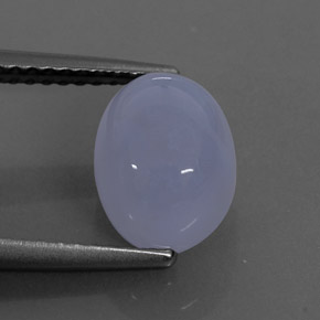 Calcedonio naturale blu da 2,78 ct, trasparente, trasparente/traslucido