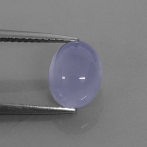 Calcedonio naturale blu da 2,55 ct, trasparente, trasparente/traslucido