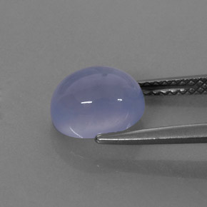 Calcedonio naturale blu da 2,55 ct, trasparente, trasparente/traslucido