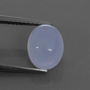 Calcedonio naturale blu da 3,07 ct, trasparente, trasparente/traslucido
