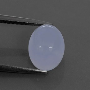 Calcedonio naturale blu da 3,07 ct, trasparente, trasparente/traslucido