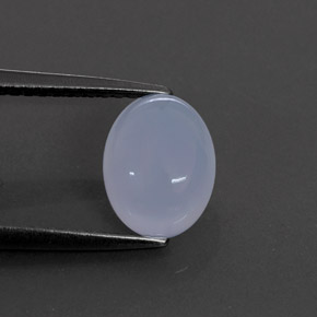 Calcedonio naturale blu da 1,97 ct, trasparente, trasparente/traslucido